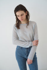 T/T Feather mohair knit - purple