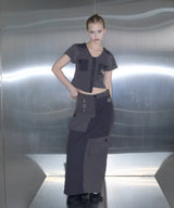 SHADE SET-UP POCKET LONG SKIRT