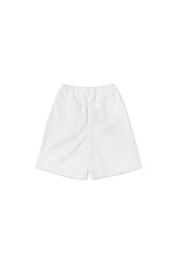 ピンタック バミューダパンツ、アイボリー