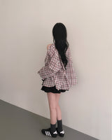 [MADE] Leon loose fit summer checkered shirt