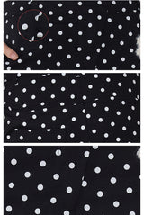 rirri 25 Spring/Summer Collection - Casual Black & White Polka Dot Cropped Pants (High-Density 100% Cotton)