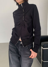 アイレットシャーリングジップアップ