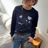 バニー スウェットシャツ (navy)