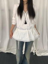 Seruni Ribbon Button Sleeve Blouse