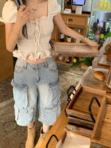 [MADE] AILLY SHIRRING PUFF BLOUSE