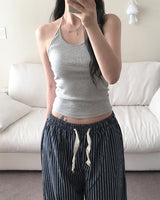 [Layered] リブドホルター ノースリーブTシャツ(5 colors)
