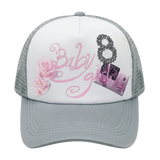 baby girl 8 cap gray