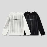 90's ダーティーペインティング長袖Tシャツ(2 colors)