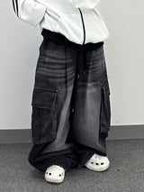 aqua wash big balloon denim