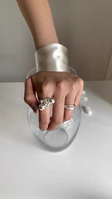 Matt big BOLD shape bangle