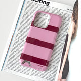 stripe phone case (pink)