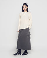 26SS ADLV ヘンリーネックワッフル長袖Tシャツ