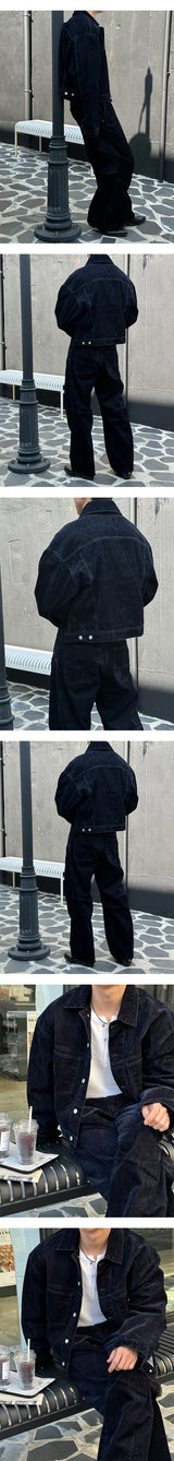 [F/W] ベルベットカーブワイドデニムパンツ(2color)