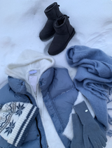 Zero Nine Cozy Snowflake Drop Knit Beanie