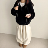 Bay Check Anorak Fleece Semi-Zip Up Hoodie