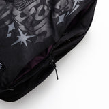 Printed Hidden Pocket Backpack (Black)