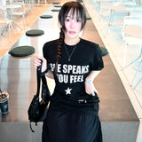 SHE LETTERING DOT OVER FIT T-SHIRT (2color)
