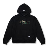 カモフラージュ STGM オーバーサイズフーディー ブラック/メランジ
