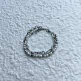 White Stone Double Chain Bracelet
