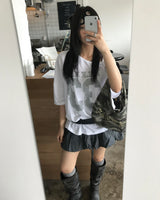 チェックバルーンスカート