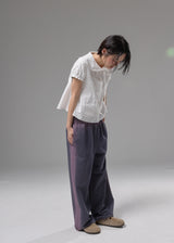 ベンテッドペターパンカラーブラウス (White)