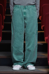 DYED ZIP CARGO PANTS / EMERALD