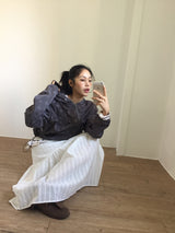 Ray Drape Long Skirt (2color)