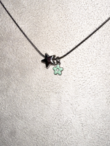 Snake chain] mint daisy ☆ necklace