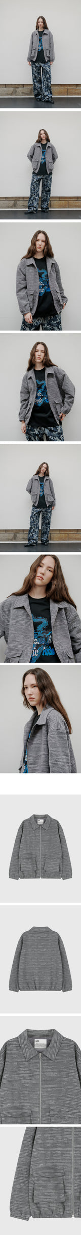 [Unisex] ジャカードジャンパー Grey