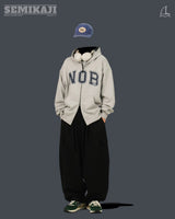 NOB パッチコットンフーディ ジップアップ NOB