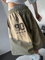 Oldy Military Patch Star Tattoo Graphic Bermuda Shorts 4color