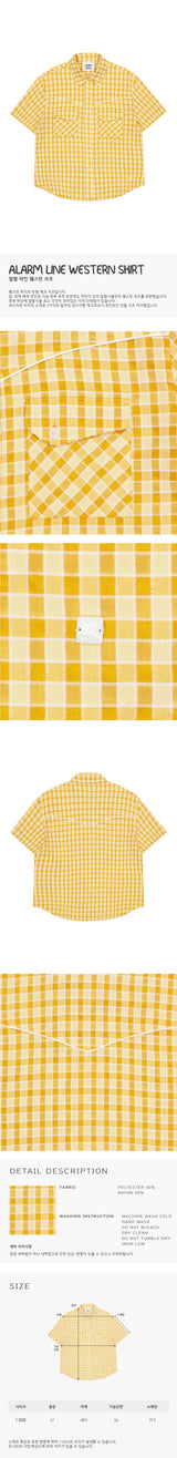 ALARM ラインウェスタンシャツ (YELLOW)