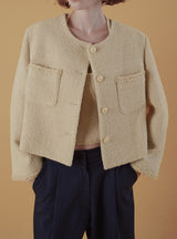 Poem tweed jacket_beige