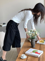 FRILL CAPRI PANTS (3C)