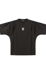 Oversized Pleated Logo Tee