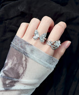 silver butterfly ring