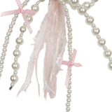 PEARL RIBBON TASSEL KEYRING