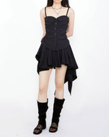 Queen's Shirred Bustier + Asymmetrical Flare Skirt Set