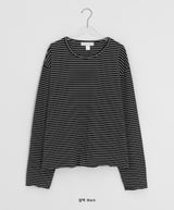 [unisex] カオリボーダー長袖Tシャツ
