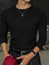 LMN Norton Raglan Ribbed Muscle Long Sleeve T-Shirt (4 colors)
