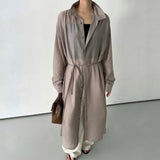 シャインネックロングシャツ - 3colors