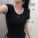 [BELLIDE MADE] スパンカラーリングリンガーTシャツ