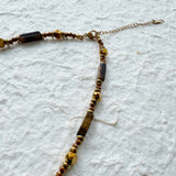 Bronze Stone Pattern Necklace