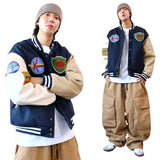 Oversized Wafer Varsity Jumper Jacket
