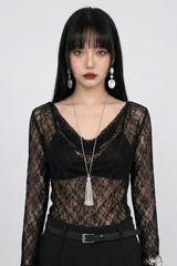 BEADED TASSEL LONG NECKLACE (2COLORS!)