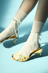 rose strap socks (ivory)