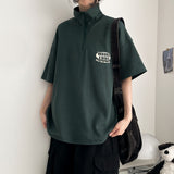 ウェーブ ハーフジップアップ アノラック 半袖Tシャツ(3 colors) H&L