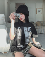 アフタープリントルーズフィット半袖Tシャツ