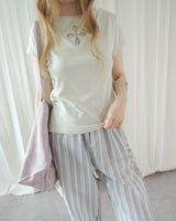 BLOOM CUT-OUT SHORT SLEEVE T-SHIRT