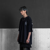 HIERARCHY STUDIOS Chroma - ブラックヒステリアワイドオーバーサイズTシャツ